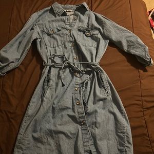 Blue Button-up Dress